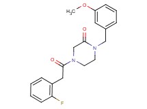 4-[(2-fluorophenyl)acetyl]-1-(3-methoxybenzyl)-2-piperazinone