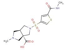 (3aS*,6aS*)-2-methyl-5-({5-[(methylamino)carbonyl]-3-thienyl}sulfonyl)hexahydropyrrolo[3,4-c]pyrrole-3a(1H)-carboxylic acid
