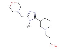 3-{3-[4-methyl-5-(morpholin-4-ylmethyl)-4H-1,2,4-triazol-3-yl]piperidin-1-yl}propan-1-ol