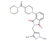 2-[(1,3-dimethyl-1H-pyrazol-4-yl)methyl]-4-[4-(4-thiomorpholinylcarbonyl)-1-piperidinyl]-1H-isoindole-1,3(2H)-dione