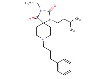 3-ethyl-1-(3-methylbutyl)-8-[(2E)-3-phenyl-2-propen-1-yl]-1,3,8-triazaspiro[4.5]decane-2,4-dione