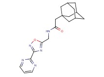 2-(1-adamantyl)-N-{[3-(2-pyrimidinyl)-1,2,4-oxadiazol-5-yl]methyl}acetamide