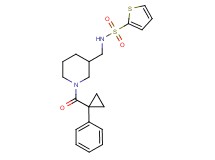 N-({1-[(1-phenylcyclopropyl)carbonyl]-3-piperidinyl}methyl)-2-thiophenesulfonamide