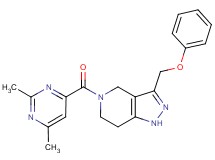 5-[(2,6-dimethylpyrimidin-4-yl)carbonyl]-3-(phenoxymethyl)-4,5,6,7-tetrahydro-1H-pyrazolo[4,3-c]pyridine