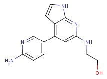 2-{[4-(6-aminopyridin-3-yl)-1H-pyrrolo[2,3-b]pyridin-6-yl]amino}ethanol