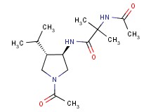 N~2~-acetyl-N~1~-[(3R*,4S*)-1-acetyl-4-isopropyl-3-pyrrolidinyl]-2-methylalaninamide