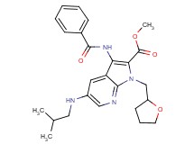 methyl 3-(benzoylamino)-5-(isobutylamino)-1-(tetrahydro-2-furanylmethyl)-1H-pyrrolo[2,3-b]pyridine-2-carboxylate