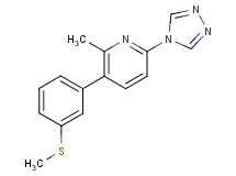 2-methyl-3-[3-(methylthio)phenyl]-6-(4H-1,2,4-triazol-4-yl)pyridine