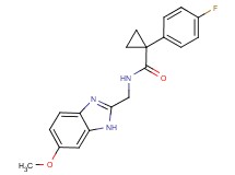 1-(4-fluorophenyl)-N-[(6-methoxy-1H-benzimidazol-2-yl)methyl]cyclopropanecarboxamide