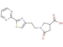 5-oxo-1-[2-(2-pyrimidin-2-yl-1,3-thiazol-4-yl)ethyl]pyrrolidine-3-carboxylic acid