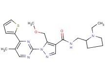 N-[(1-ethyl-2-pyrrolidinyl)methyl]-5-(methoxymethyl)-1-[5-methyl-4-(2-thienyl)-2-pyrimidinyl]-1H-pyrazole-4-carboxamide