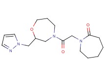 1-{2-oxo-2-[2-(1H-pyrazol-1-ylmethyl)-1,4-oxazepan-4-yl]ethyl}azepan-2-one