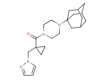 1-(1-adamantyl)-4-{[1-(1H-pyrazol-1-ylmethyl)cyclopropyl]carbonyl}piperazine