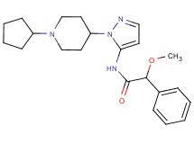 N-[1-(1-cyclopentyl-4-piperidinyl)-1H-pyrazol-5-yl]-2-methoxy-2-phenylacetamide