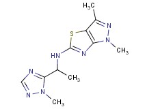 1,3-dimethyl-N-[1-(1-methyl-1H-1,2,4-triazol-5-yl)ethyl]-1H-pyrazolo[3,4-d][1,3]thiazol-5-amine