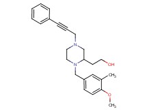 2-[1-(4-methoxy-3-methylbenzyl)-4-(3-phenyl-2-propyn-1-yl)-2-piperazinyl]ethanol