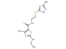 2-(ethylamino)-4-methyl-N-{2-[(3-methyl-1H-1,2,4-triazol-5-yl)thio]ethyl}-1,3-thiazole-5-carboxamide