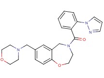 7-(4-morpholinylmethyl)-4-[2-(1H-pyrazol-1-yl)benzoyl]-2,3,4,5-tetrahydro-1,4-benzoxazepine