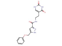 N-[2-(2,4-dioxo-1,2,3,4-tetrahydropyrimidin-5-yl)ethyl]-5-(phenoxymethyl)-1H-pyrazole-3-carboxamide