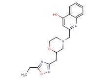 2-({2-[(5-ethyl-1,2,4-oxadiazol-3-yl)methyl]morpholin-4-yl}methyl)quinolin-4-ol