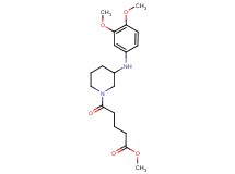 methyl 5-{3-[(3,4-dimethoxyphenyl)amino]-1-piperidinyl}-5-oxopentanoate