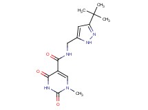 N-[(3-tert-butyl-1H-pyrazol-5-yl)methyl]-1-methyl-2,4-dioxo-1,2,3,4-tetrahydropyrimidine-5-carboxamide