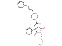 3-(2-fluorophenyl)-1-(2-methoxyethyl)-3-(2-oxo-2-{4-[(2E)-3-phenyl-2-propen-1-yl]-1-piperazinyl}ethyl)-2,5-pyrrolidinedione