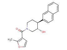 (3S*,4S*)-1-(2-methyl-3-furoyl)-4-(2-naphthyl)piperidin-3-ol