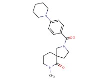7-methyl-2-[4-(1-piperidinyl)benzoyl]-2,7-diazaspiro[4.5]decan-6-one