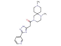 1,9-dimethyl-4-[(3-pyridin-3-yl-1H-1,2,4-triazol-5-yl)acetyl]-1,4,9-triazaspiro[5.5]undecane