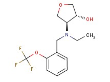 (3R*,4S*)-4-{ethyl[2-(trifluoromethoxy)benzyl]amino}tetrahydrofuran-3-ol