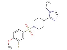 4-(1-ethyl-1H-imidazol-2-yl)-1-[(3-fluoro-4-methoxyphenyl)sulfonyl]piperidine