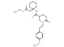 ethyl {1-[({1-[2-(4-methoxyphenyl)ethyl]-6-oxo-3-piperidinyl}carbonyl)amino]cyclohexyl}acetate