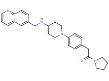 1-{4-[2-oxo-2-(1-pyrrolidinyl)ethyl]phenyl}-N-(6-quinolinylmethyl)-4-piperidinamine