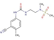 N-[2-({[(3-cyano-4-methylphenyl)amino]carbonyl}amino)ethyl]-N-methylmethanesulfonamide