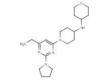 1-(6-ethyl-2-pyrrolidin-1-ylpyrimidin-4-yl)-N-(tetrahydro-2H-pyran-4-yl)piperidin-4-amine