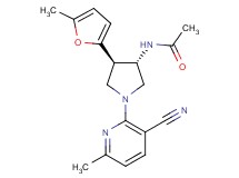 N-[(3S*,4R*)-1-(3-cyano-6-methyl-2-pyridinyl)-4-(5-methyl-2-furyl)-3-pyrrolidinyl]acetamide