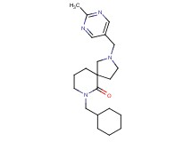 7-(cyclohexylmethyl)-2-[(2-methyl-5-pyrimidinyl)methyl]-2,7-diazaspiro[4.5]decan-6-one