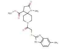 methyl 1-methyl-8-{[(5-methyl-1H-benzimidazol-2-yl)thio]acetyl}-2-oxo-1,8-diazaspiro[4.5]decane-4-carboxylate