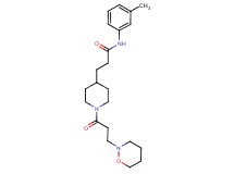 N-(3-methylphenyl)-3-{1-[3-(1,2-oxazinan-2-yl)propanoyl]-4-piperidinyl}propanamide