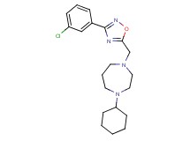 1-{[3-(3-chlorophenyl)-1,2,4-oxadiazol-5-yl]methyl}-4-cyclohexyl-1,4-diazepane
