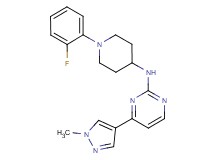 N-[1-(2-fluorophenyl)piperidin-4-yl]-4-(1-methyl-1H-pyrazol-4-yl)pyrimidin-2-amine