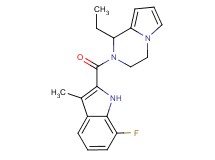 1-ethyl-2-[(7-fluoro-3-methyl-1H-indol-2-yl)carbonyl]-1,2,3,4-tetrahydropyrrolo[1,2-a]pyrazine