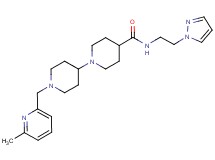 1'-[(6-methyl-2-pyridinyl)methyl]-N-[2-(1H-pyrazol-1-yl)ethyl]-1,4'-bipiperidine-4-carboxamide
