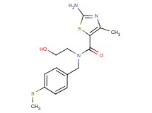 2-amino-N-(2-hydroxyethyl)-4-methyl-N-[4-(methylthio)benzyl]-1,3-thiazole-5-carboxamide trifluoroacetate (salt)