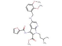 methyl 5-[(2,3-dimethoxybenzyl)amino]-3-(2-furoylamino)-1-(3-methylbutyl)-1H-pyrrolo[2,3-b]pyridine-2-carboxylate