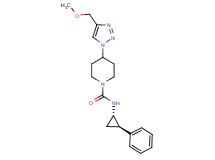 4-[4-(methoxymethyl)-1H-1,2,3-triazol-1-yl]-N-[(1S*,2R*)-2-phenylcyclopropyl]-1-piperidinecarboxamide