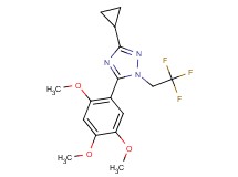 3-cyclopropyl-1-(2,2,2-trifluoroethyl)-5-(2,4,5-trimethoxyphenyl)-1H-1,2,4-triazole