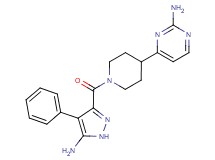 4-{1-[(5-amino-4-phenyl-1H-pyrazol-3-yl)carbonyl]piperidin-4-yl}pyrimidin-2-amine