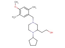 2-[1-cyclopentyl-4-(4-methoxy-2,5-dimethylbenzyl)-2-piperazinyl]ethanol